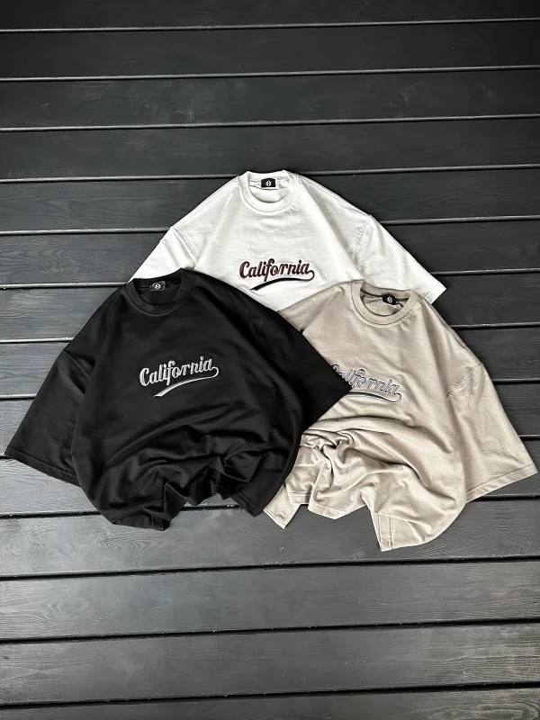 تیشرت باکسی گلدوزی CALIFORNIA - Image 5