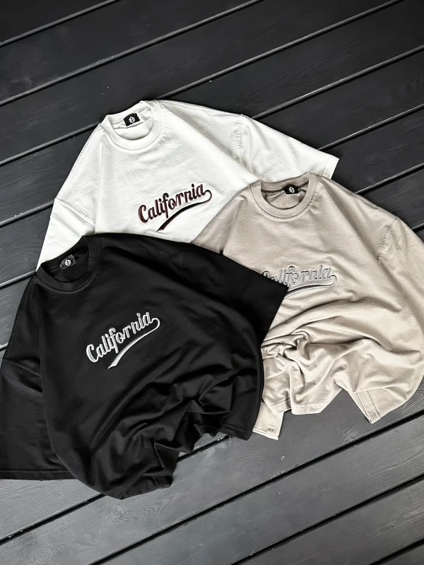 تیشرت باکسی گلدوزی CALIFORNIA - Image 4