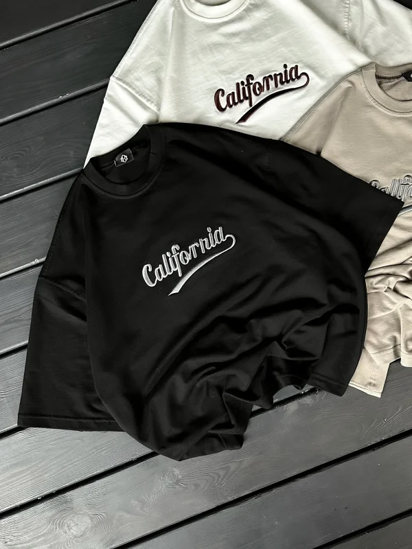 تیشرت باکسی گلدوزی CALIFORNIA - Image 6